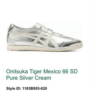 Onitsuka tiger silver cream BRAND NEW with tags and box UNWORN